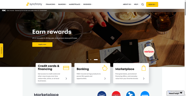 Security scan screenshot of https://www.synchrony.com/