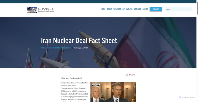 Security scan screenshot of https://emetonline.org/resource/iran-nuclear-deal-fact-sheet/