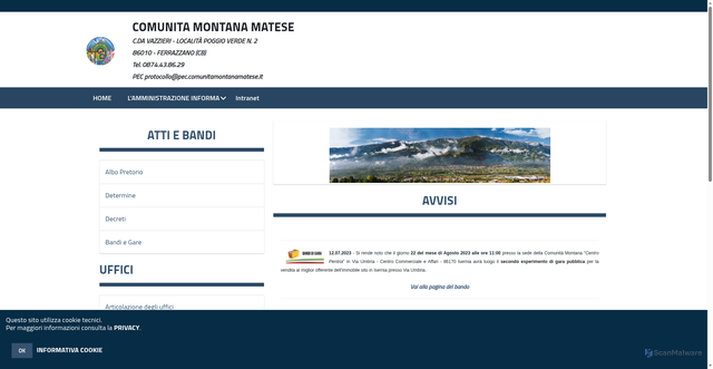 Security scan screenshot of https://www.halleyweb.com/cmmatese_cb/hh/index.php