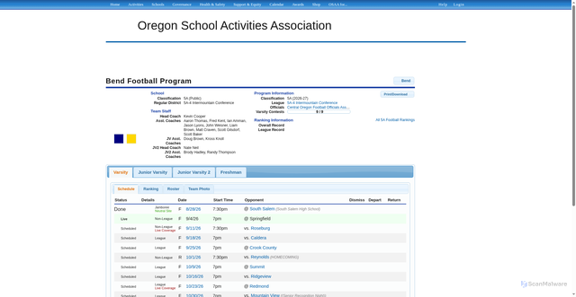Security scan screenshot of https://new.osaa.org/demo/teams/5298