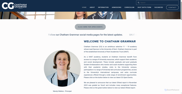 Security scan screenshot of https://www.chathamgrammar.org.uk/
