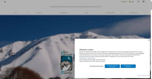 Security scan screenshot of https://www.parcomajella.it/