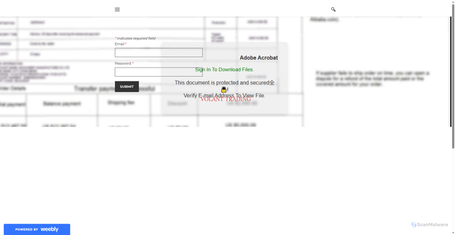 Security scan screenshot of https://volanttradings.weebly.com/