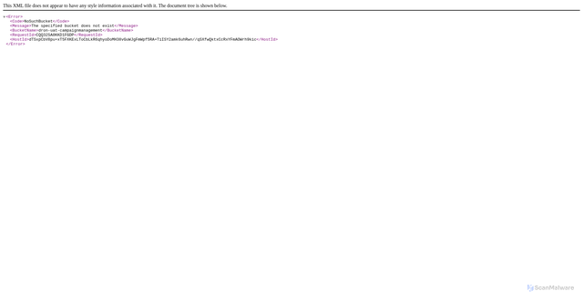 Security scan screenshot of https://dron-uat-campaignmanagement.s3.amazonaws.com