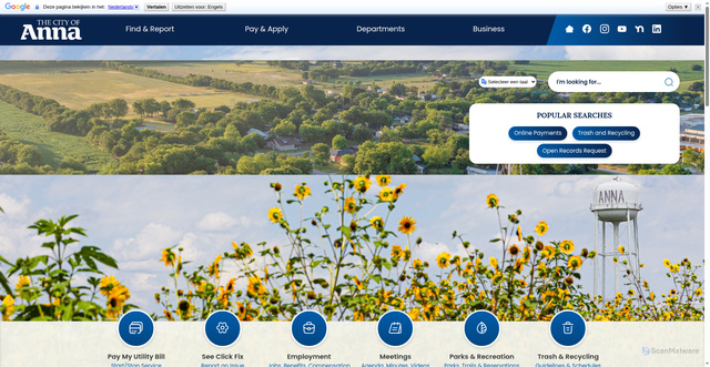 Security scan screenshot of https://annatexas.gov/