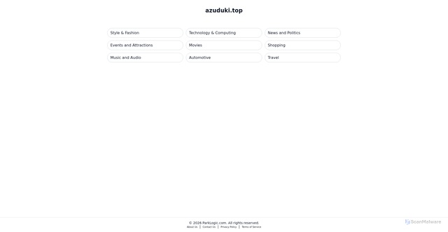 Security scan screenshot of https://azuduki.top
