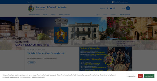 Security scan screenshot of https://comune.castellumberto.me.it/