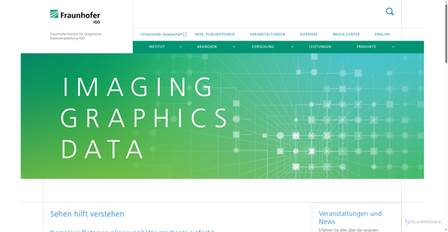 Security scan screenshot of https://www.igd-r.fraunhofer.de/
