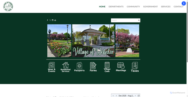 Security scan screenshot of https://www.villageofwebsterny.gov/