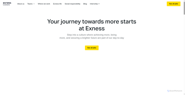 Security scan screenshot of http://exnesss.click/