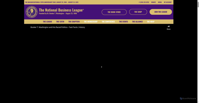 Security scan screenshot of https://nationalbusinessleague.org/