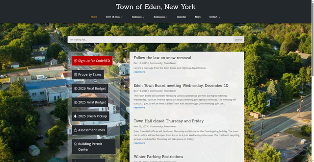 Security scan screenshot of https://edenny.gov/