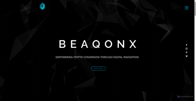 Security scan screenshot of https://www.beaqonx.net/