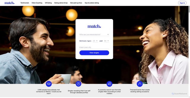 Security scan screenshot of https://meetic.com