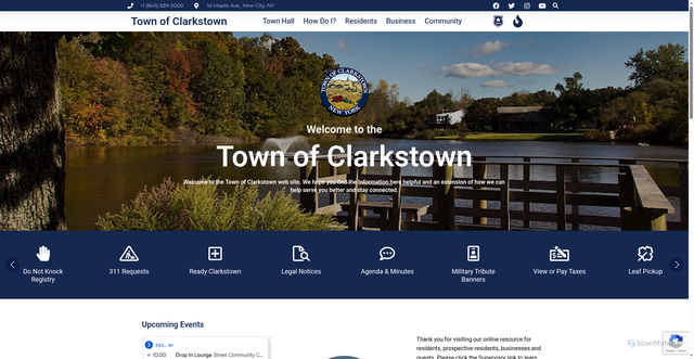 Security scan screenshot of https://www.clarkstown.gov/