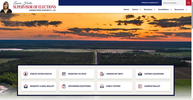 Security scan screenshot of https://www.hamiltonvotesfl.gov/