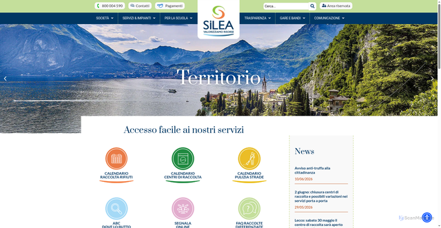 Security scan screenshot of https://www.sileaspa.it/