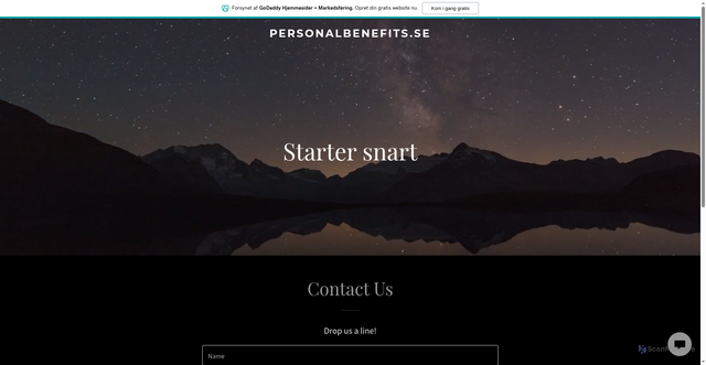 Security scan screenshot of https://personalbenefits.se