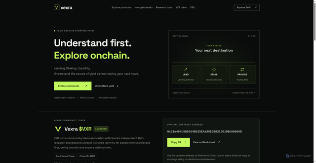 Security scan screenshot of https://vexra.lol/