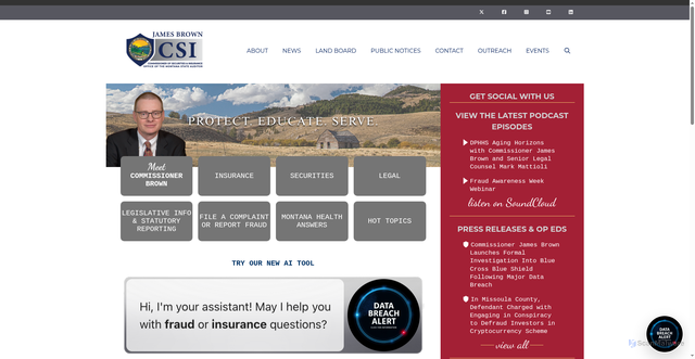 Security scan screenshot of https://csimt.gov/