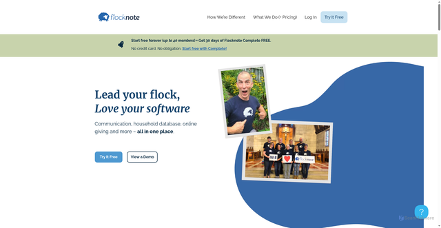 Security scan screenshot of https://flocknote.com