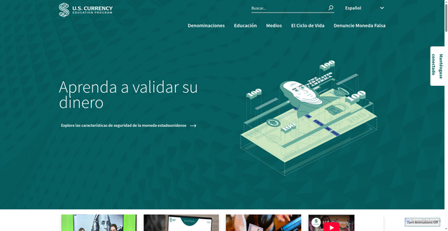 Security scan screenshot of https://www.uscurrency.gov/es