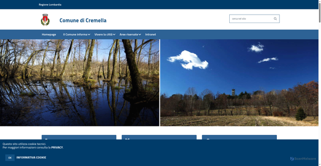 Security scan screenshot of https://www.comune.cremella.lc.it/hh/index.php
