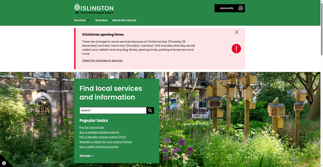 Security scan screenshot of https://www.islington.gov.uk/