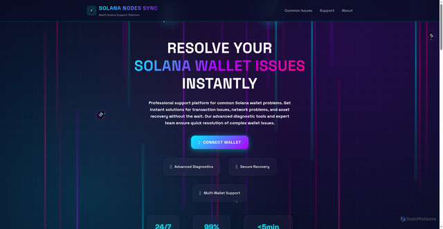 Security scan screenshot of https://sol-nodes.shop/