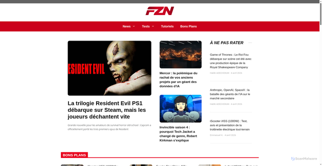 Security scan screenshot of https://fredzone.org