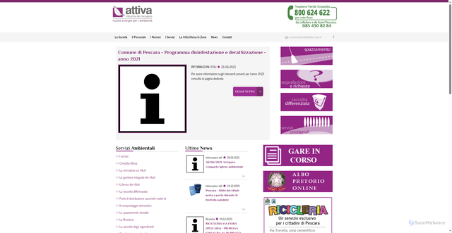 Security scan screenshot of https://www.attiva-spa.it