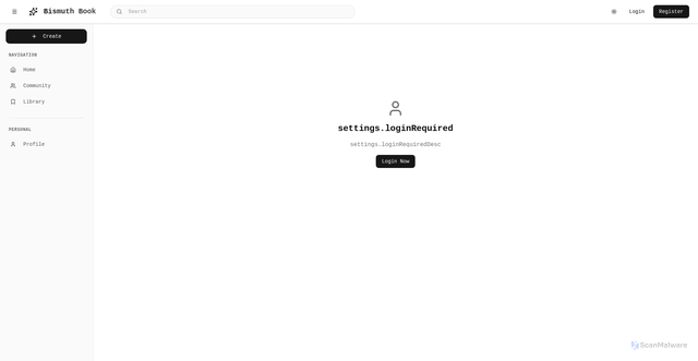 Security scan screenshot of https://bismuthbook-7fi7s4f3hw.edgeone.app/settings.html
