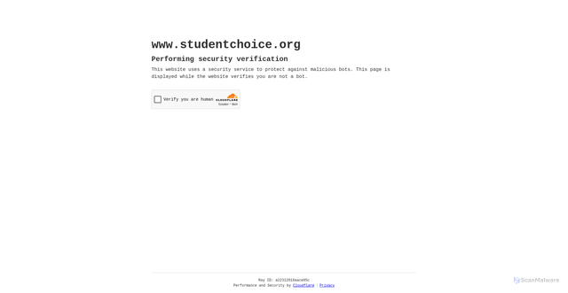 Security scan screenshot of https://studentchoice.org