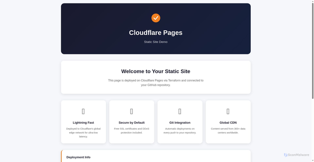 Security scan screenshot of https://demo-pages-67x.pages.dev/