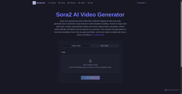 Security scan screenshot of https://www.sora2art.com/