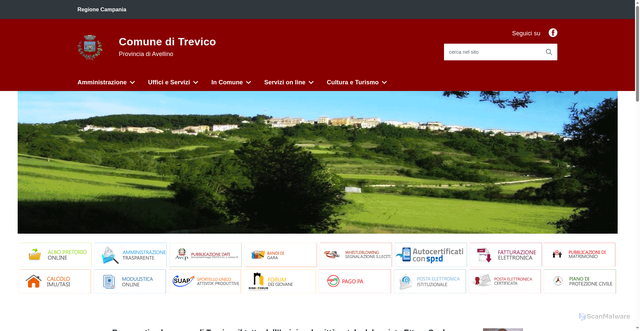 Security scan screenshot of https://www.comune.trevico.av.it/