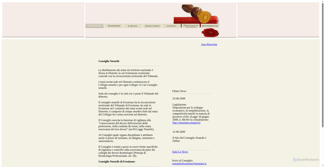 Security scan screenshot of https://www.cnfrosinone.com/Chi_Siamo.php