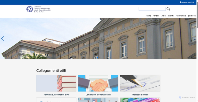Security scan screenshot of https://www.odcecnapolinord.it/