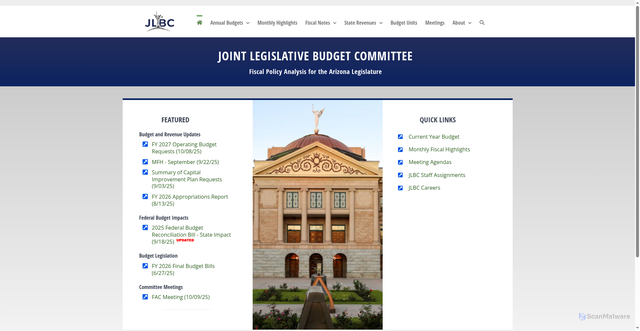 Security scan screenshot of https://www.azjlbc.gov/