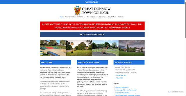 Security scan screenshot of https://greatdunmow-tc.gov.uk/