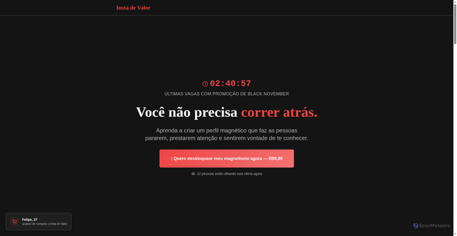 Security scan screenshot of https://instamagnetico.pro/