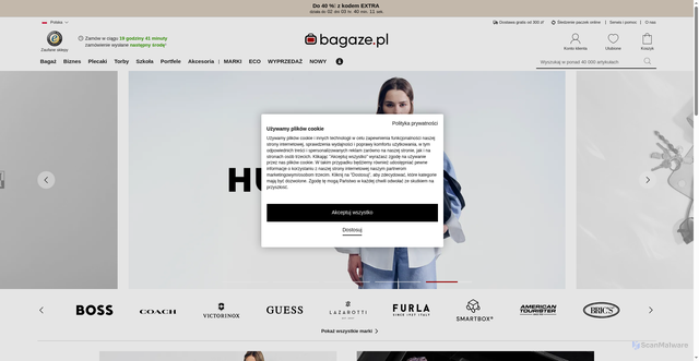 Security scan screenshot of https://www.bagaze.pl