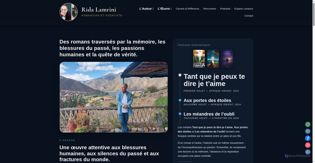 Security scan screenshot of https://rida-lamrini.com/index.html
