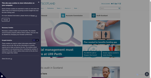Security scan screenshot of https://audit.scot/
