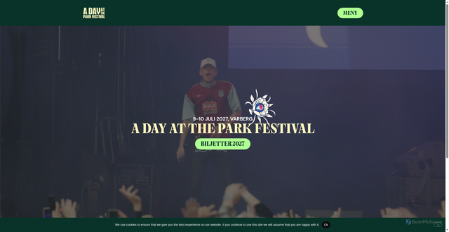 Security scan screenshot of https://adayatthepark.se