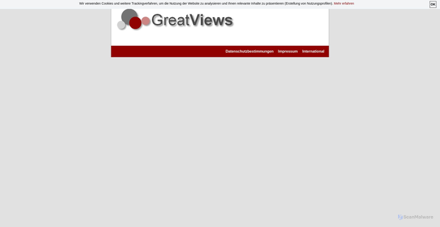 Security scan screenshot of https://greatviews.de