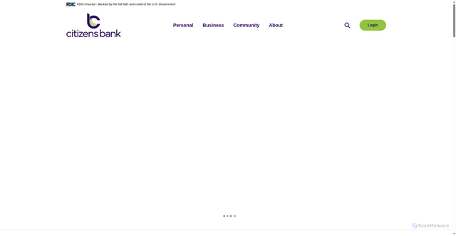 Security scan screenshot of https://www.citizensbankwi.bank/
