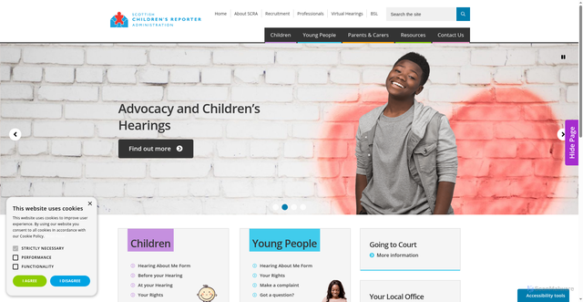 Security scan screenshot of https://www.scra.gov.uk/