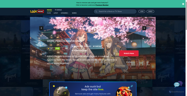 Security scan screenshot of https://lookmovie2.to