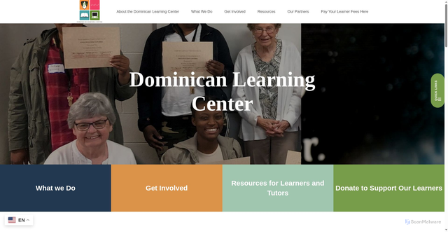 Security scan screenshot of https://domlearningcenter.org/